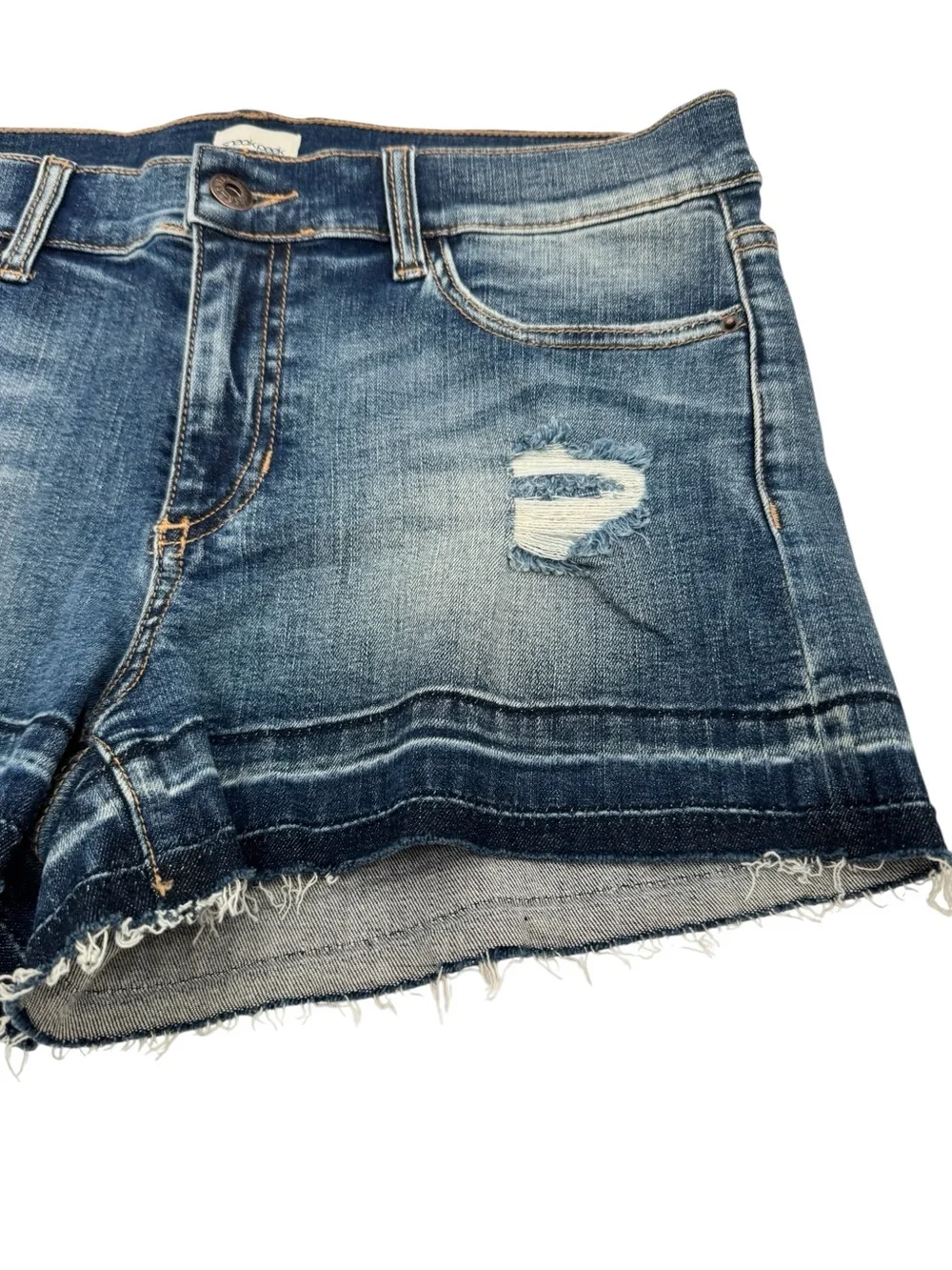 Sneak Peak Cut Off Distressed Mid Rise 9.5